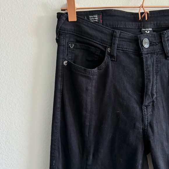 True Religion Jennie Curvy Skinny Jeans Black Diamond Size 29 - Picture 12 of 16